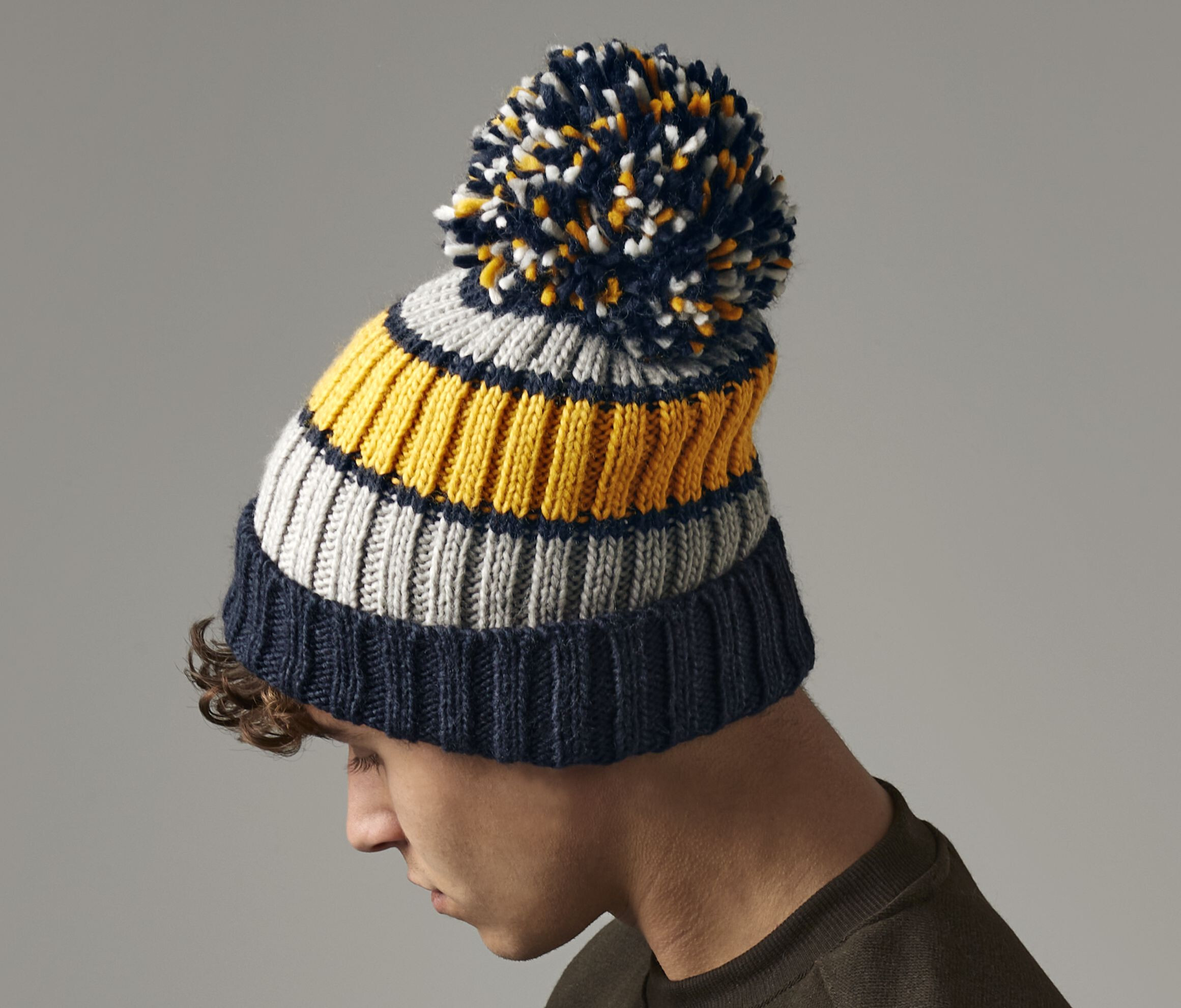 Bonnets personnalisable BEECHFIELD HYGGE STRIPED BEANIE