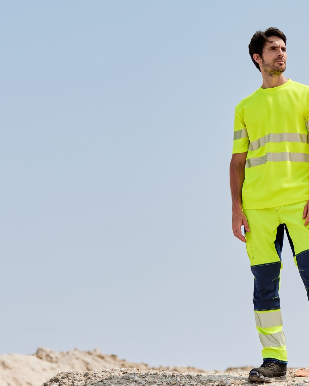 Pantalons personnalisable VELILLA PANTALON STRETCH AVEC GENOUILLÈRES ET BANDES RÉFLÉCHISSANTES