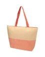 Tote bags personnalisable 4DO Grand sac fourre-tout en papier paille Rhythm avec fermeture à glissière, 21 L