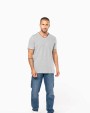 T-shirts KARIBAN Heren-T-shirt piqué V-hals voor bedrukking &amp; borduring