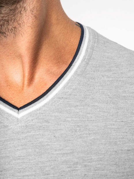 T-Shirts à personnaliser KARIBAN T-shirt maille piquée col V homme 