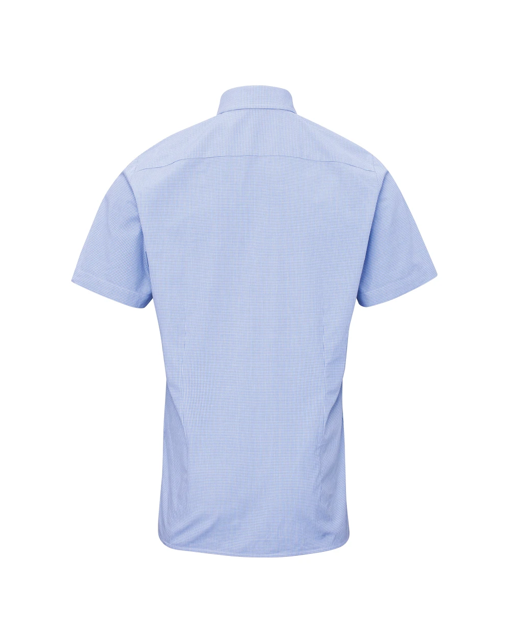 PREMIER Mens microcheck (Gingham) Short Sleeve Shirt Cotton Hemden personalisierbar