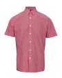 Chemises personnalisable PREMIER Mens microcheck (Gingham) Short Sleeve Shirt Cotton