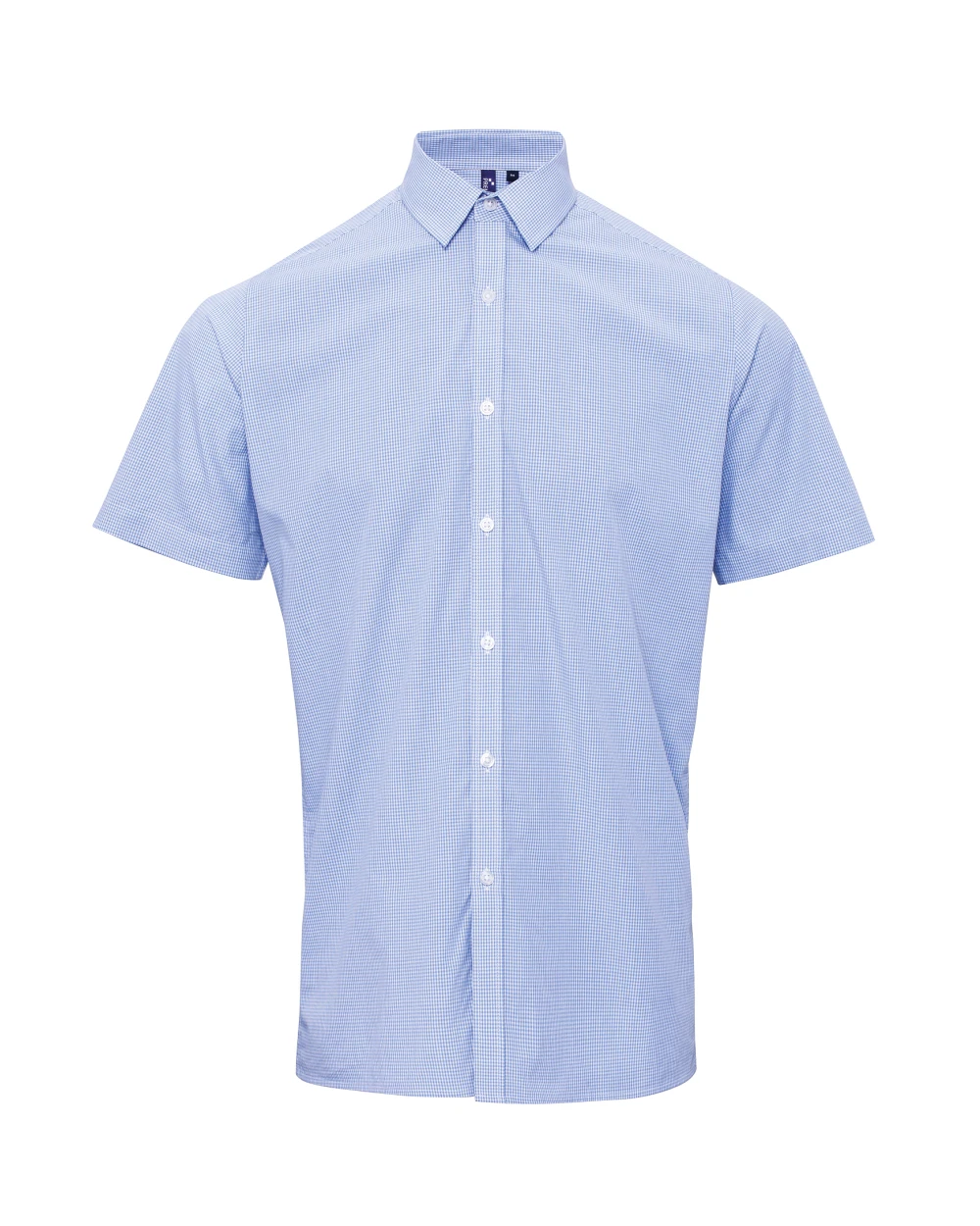 Chemises personnalisable PREMIER Mens microcheck (Gingham) Short Sleeve Shirt Cotton