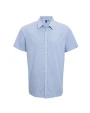 PREMIER Mens microcheck (Gingham) Short Sleeve Shirt Cotton Hemden personalisierbar