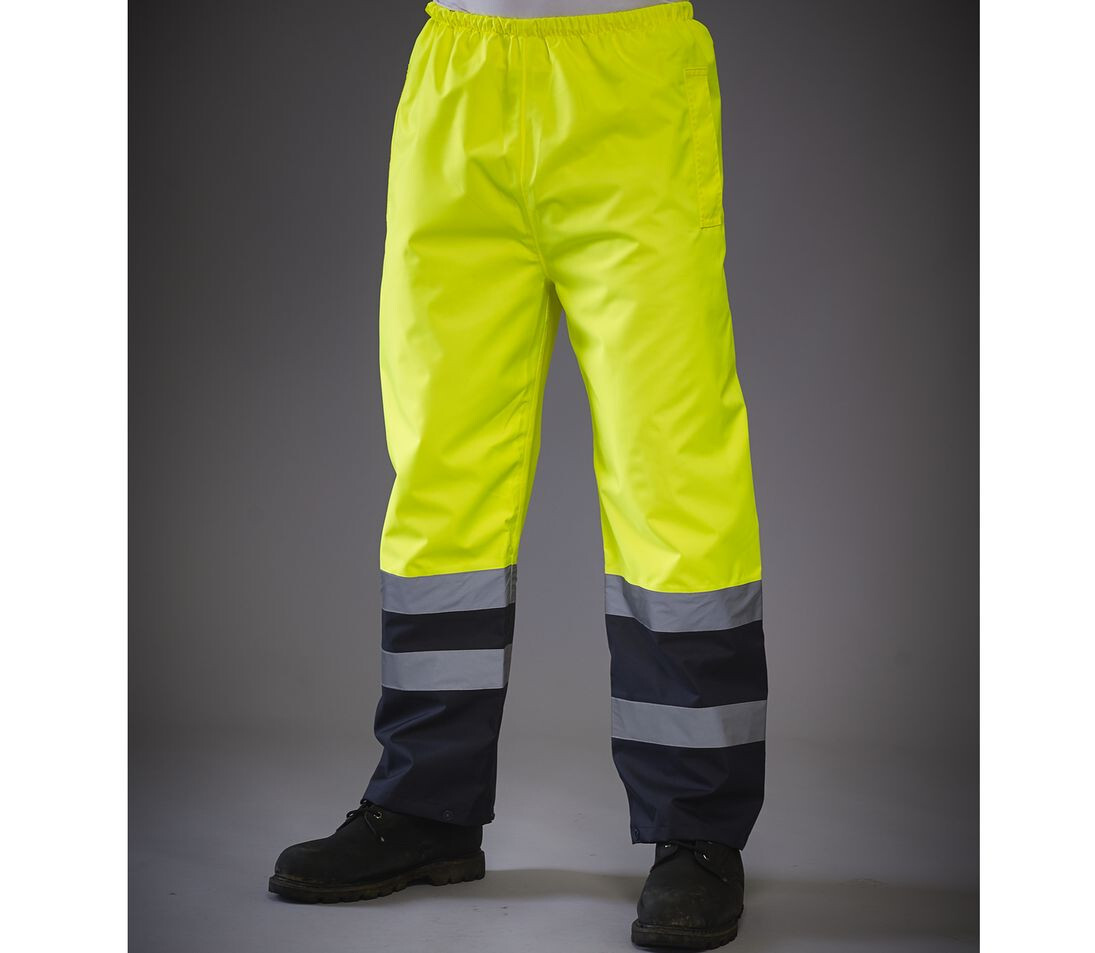 Broeken YOKO HI-VIS TWO-TONE WATERPROOF OVERTROUSERS voor bedrukking &amp; borduring