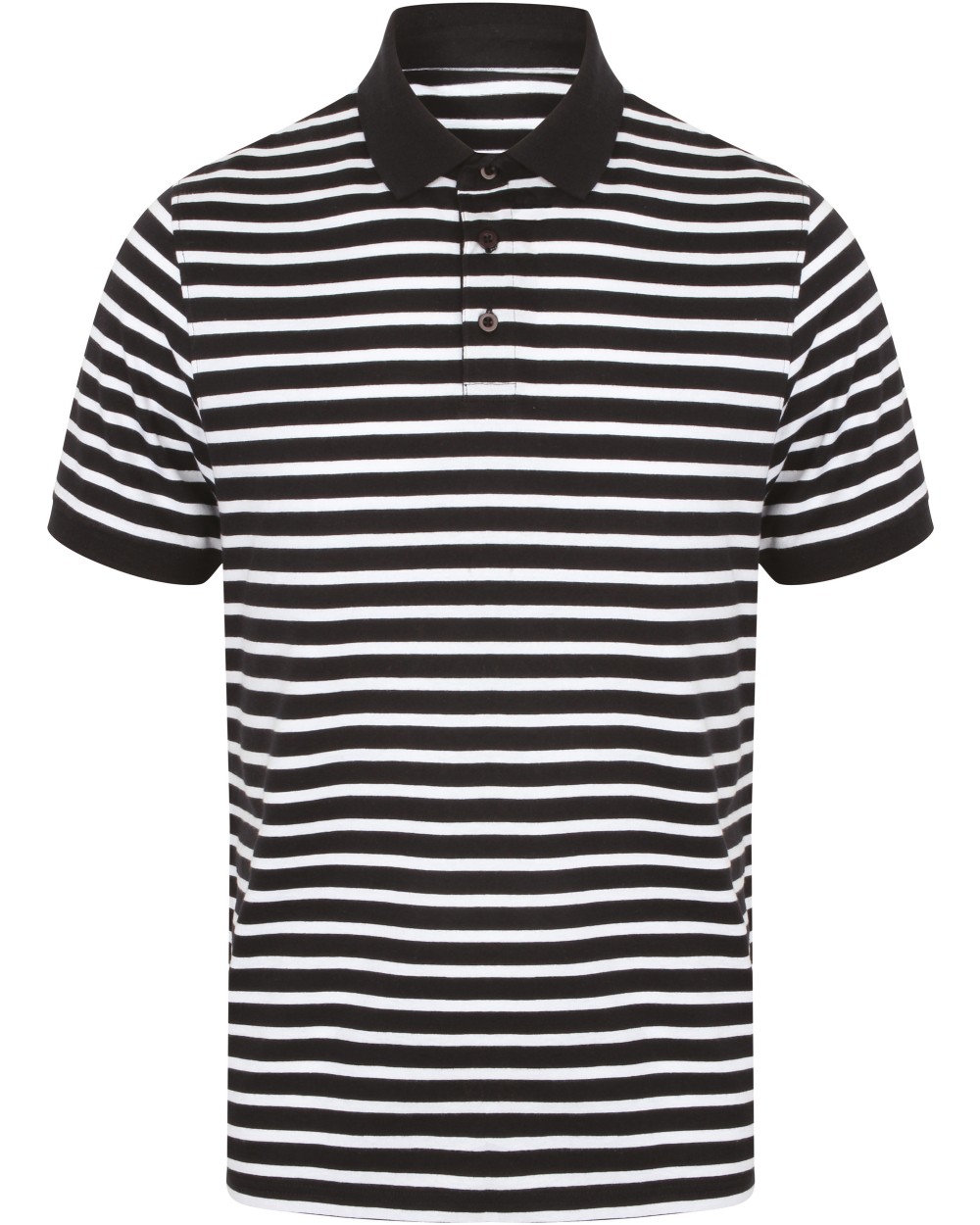 FRONT ROW Gestreiftes Jersey-Polohemd Poloshirts personalisierbar