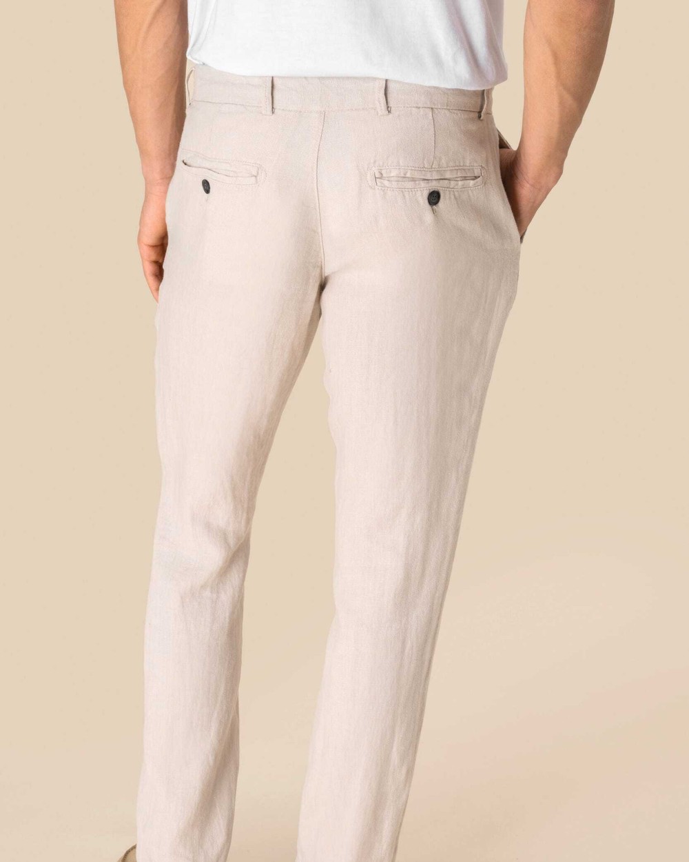 Broeken SPASSO Linnen broek heren voor bedrukking &amp; borduring