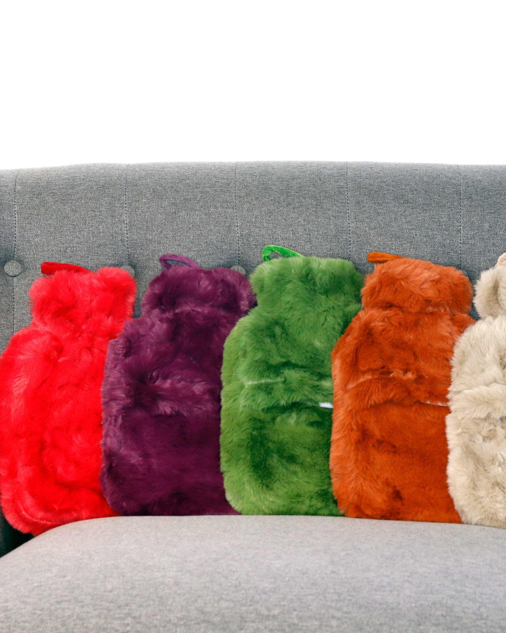 RIBBON Super luxury faux fur hot water bottle and cover Zubehör personalisierbar