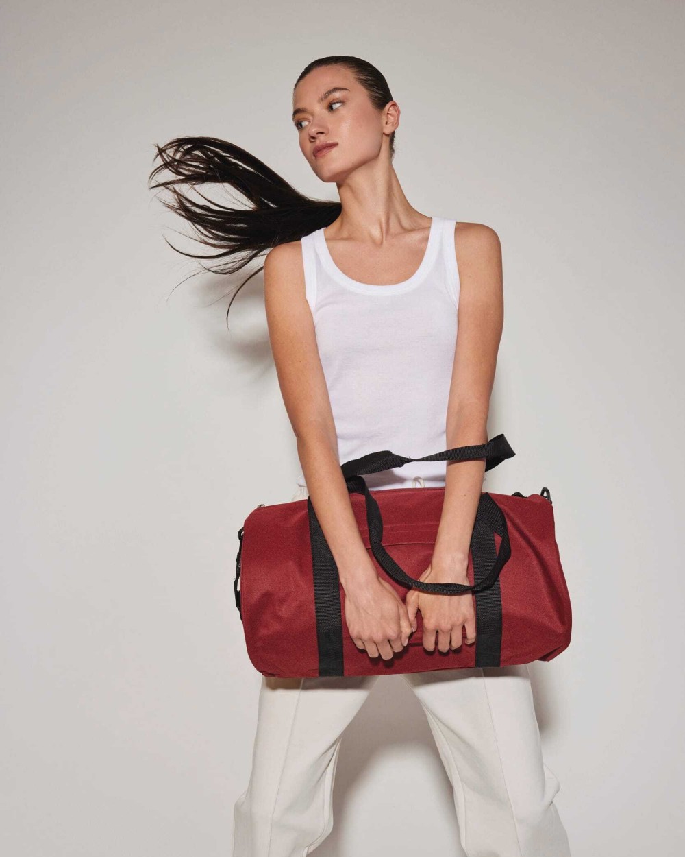 KIMOOD Recycelte Schlauchtasche mit Frontfach Taschen personalisierbar