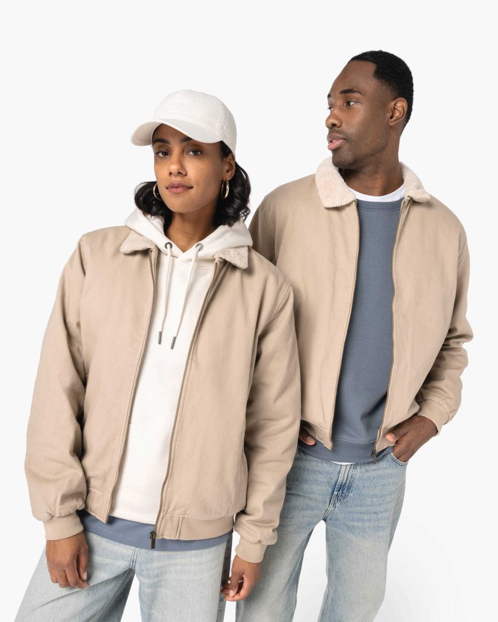 Vestes personnalisable NATIVE SPIRIT Veste écoresponsable col sherpa unisexe