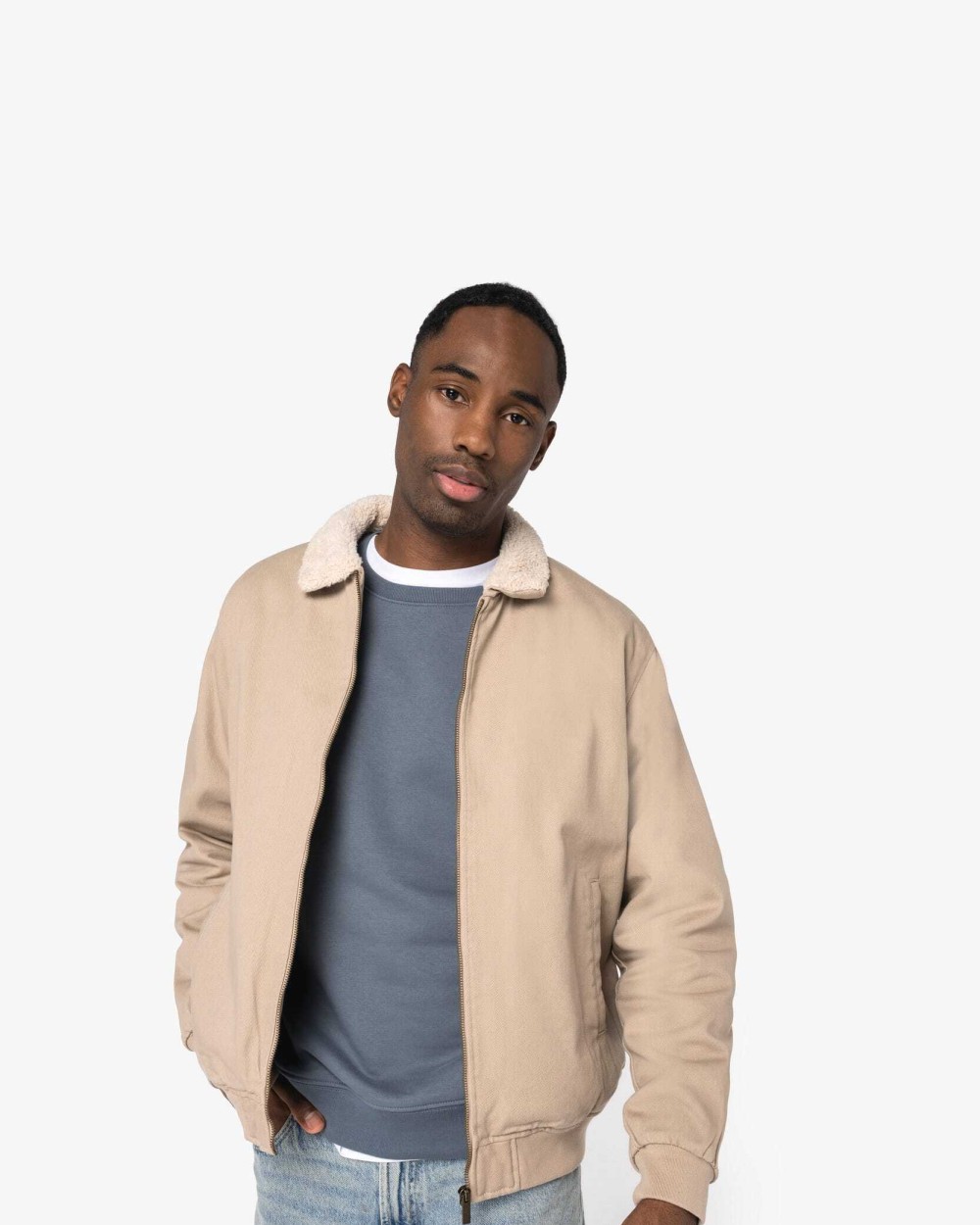 Vestes personnalisable NATIVE SPIRIT Veste écoresponsable col sherpa unisexe