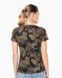 KARIBAN Damen-T-Shirt Camo mit kurzen Ärmeln T-Shirts personalisierbar