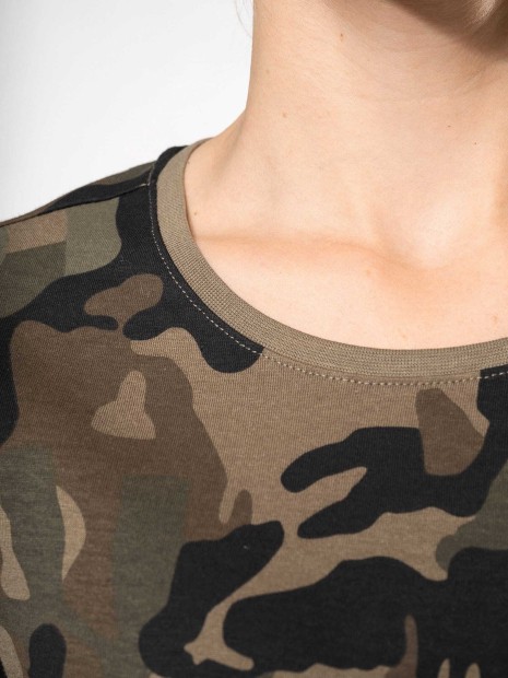 T-Shirts à personnaliser KARIBAN T-shirt camo manches courtes femme 