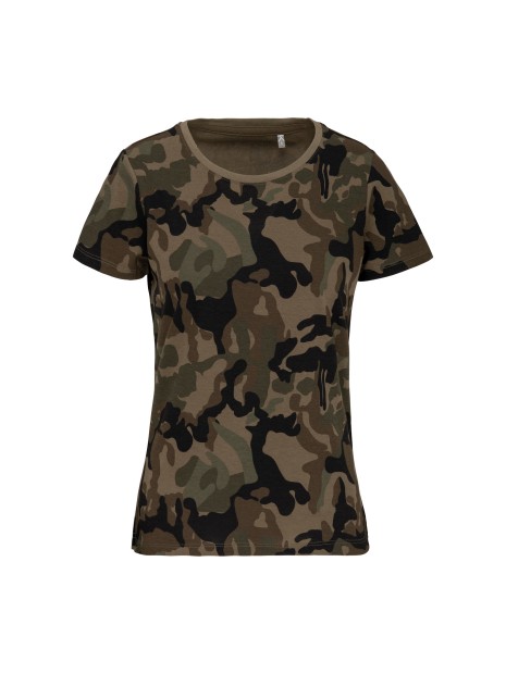 KARIBAN T-shirt camo manches courtes femme /api/colors/dbab0f28-3132-46ed-b8aa-bb769ce15981 personnalisable