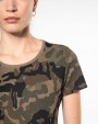 T-Shirts personnalisable KARIBAN T-shirt camo manches courtes femme
