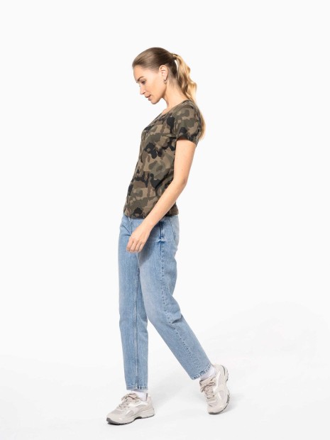 T-Shirts à personnaliser KARIBAN T-shirt camo manches courtes femme 