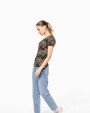 KARIBAN Damen-T-Shirt Camo mit kurzen Ärmeln T-Shirts personalisierbar