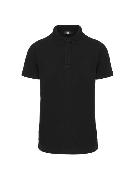 WK. DESIGNED TO WORK Polo col boutons pression manches courtes homme /api/colors/b9fdad4a-5e94-45cb-8c03-c08b349b28c3 personnalisable
