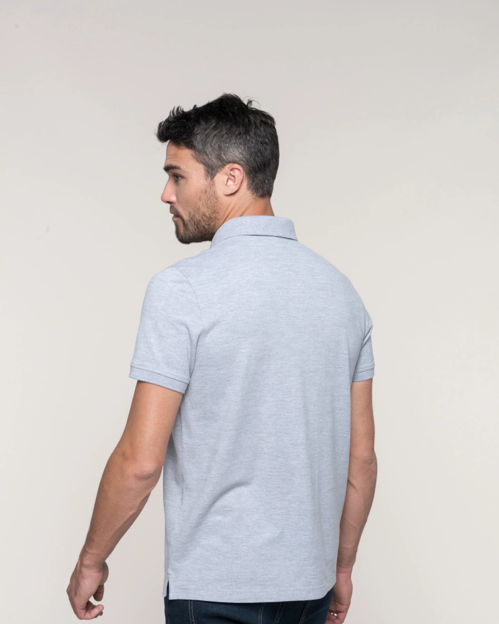 Polo's WK. DESIGNED TO WORK Herenpolo met drukknoopkraag en korte mouwen voor bedrukking &amp; borduring