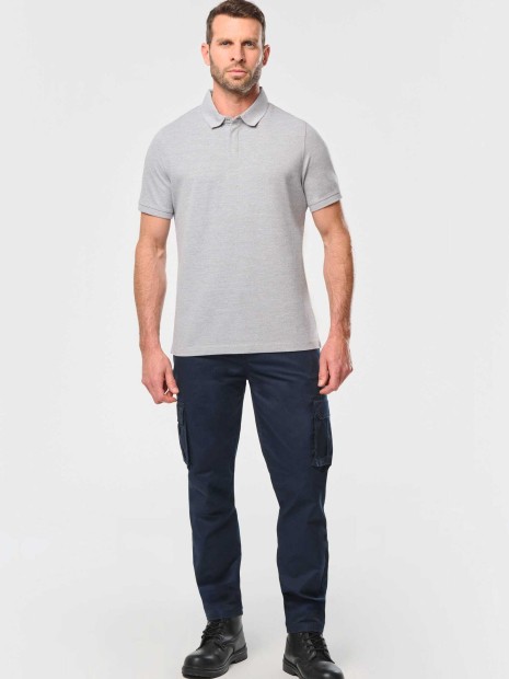 Polos à personnaliser WK. DESIGNED TO WORK Polo col boutons pression manches courtes homme 