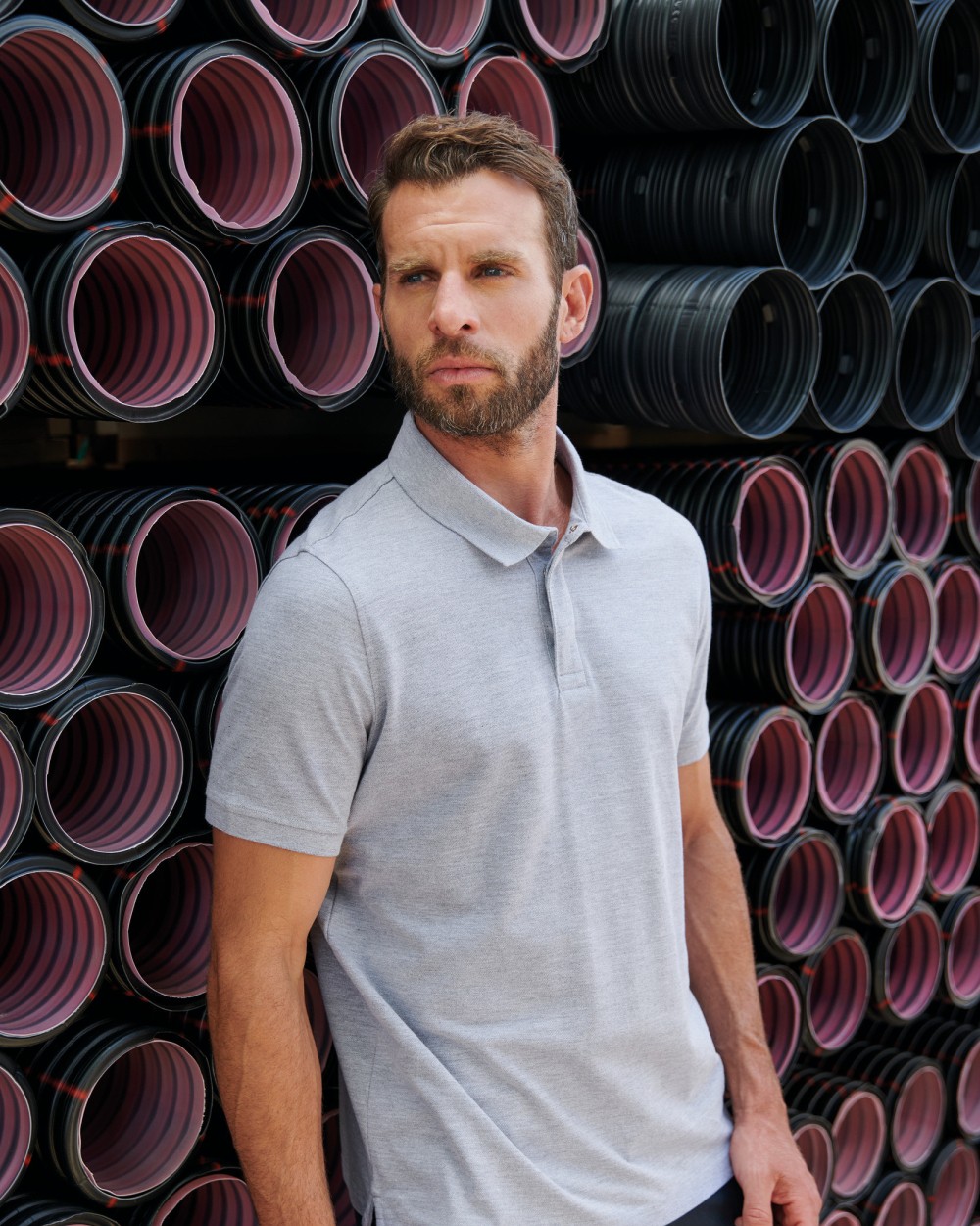 WK. DESIGNED TO WORK Kurzarm-Polohemd für Herren mit Druckknopfleiste am Kragen Poloshirts personalisierbar