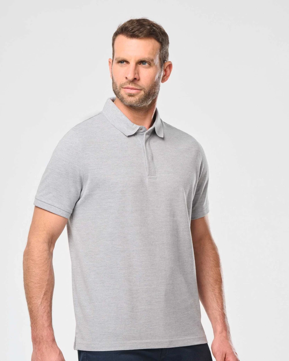 Polo's WK. DESIGNED TO WORK Herenpolo met drukknoopkraag en korte mouwen voor bedrukking &amp; borduring