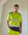 YOKO Zweifarbiges HiViz-Polohemd Poloshirts personalisierbar