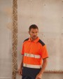 YOKO Zweifarbiges HiViz-Polohemd Poloshirts personalisierbar