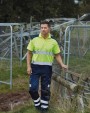 YOKO Zweifarbiges HiViz-Polohemd Poloshirts personalisierbar