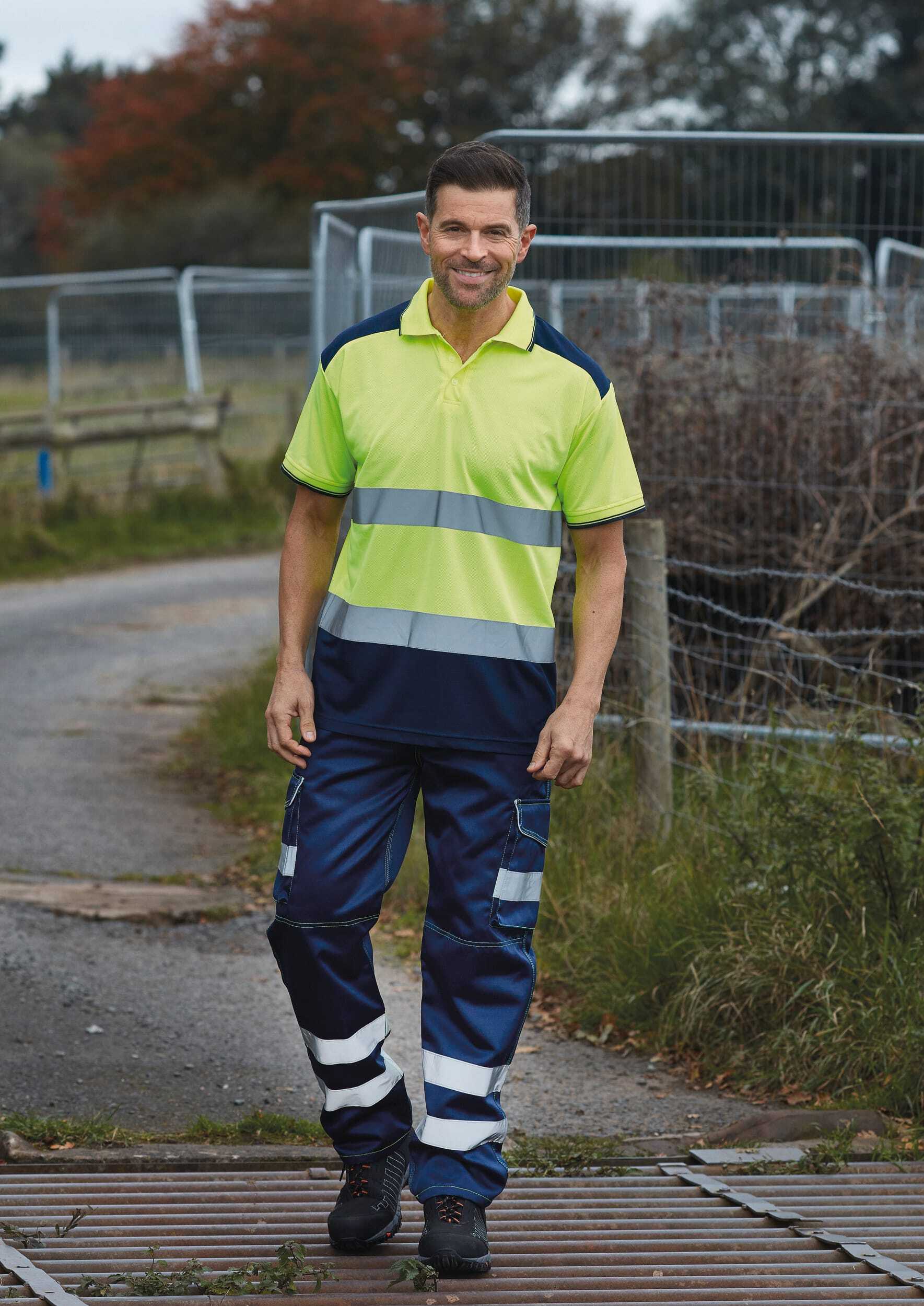 Polo's YOKO Tweekleurige veiligheidspolo voor bedrukking &amp; borduring