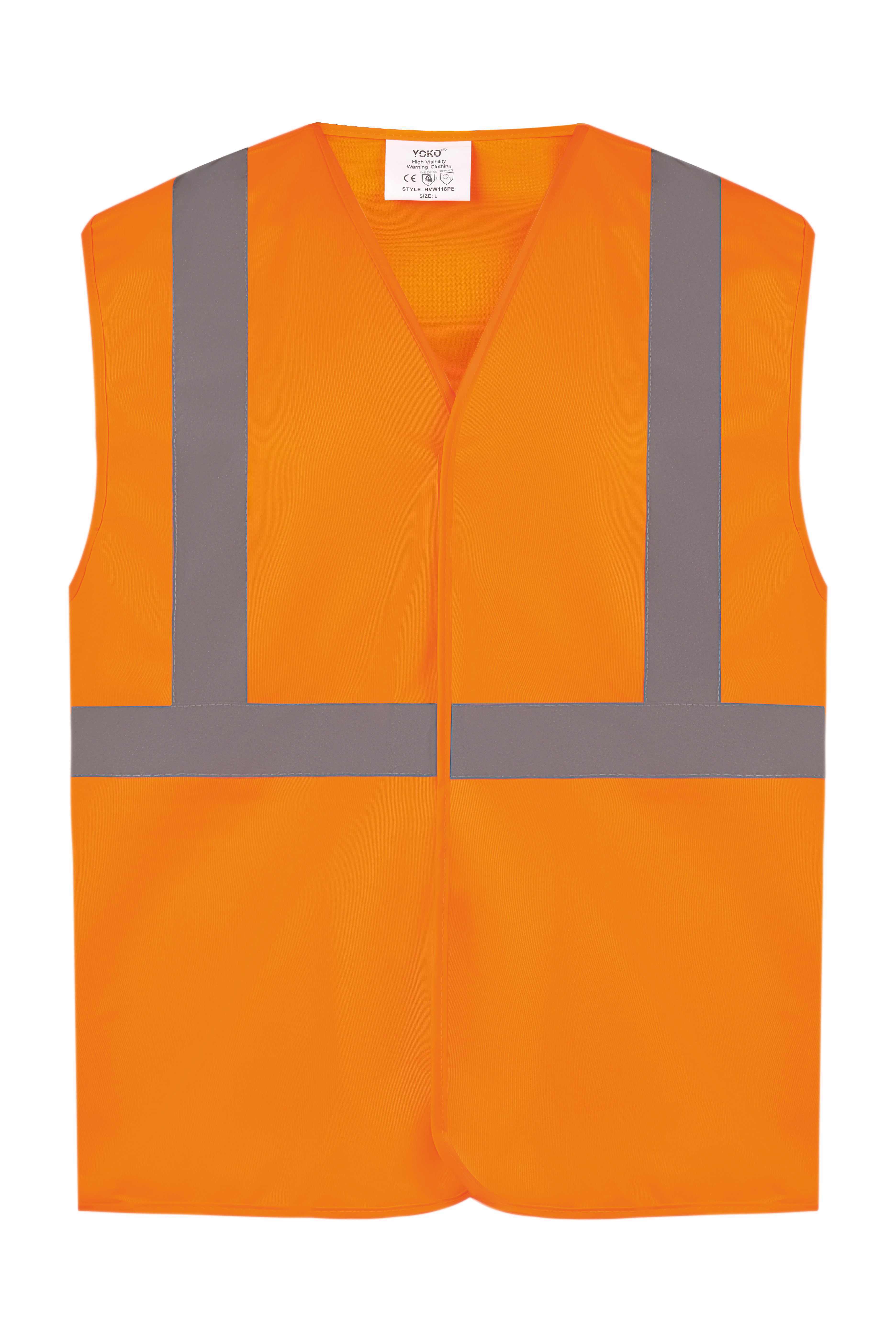 YOKO Hi-vis railway waistcoat class 2 (HVW118PE) Warnwesten personalisierbar