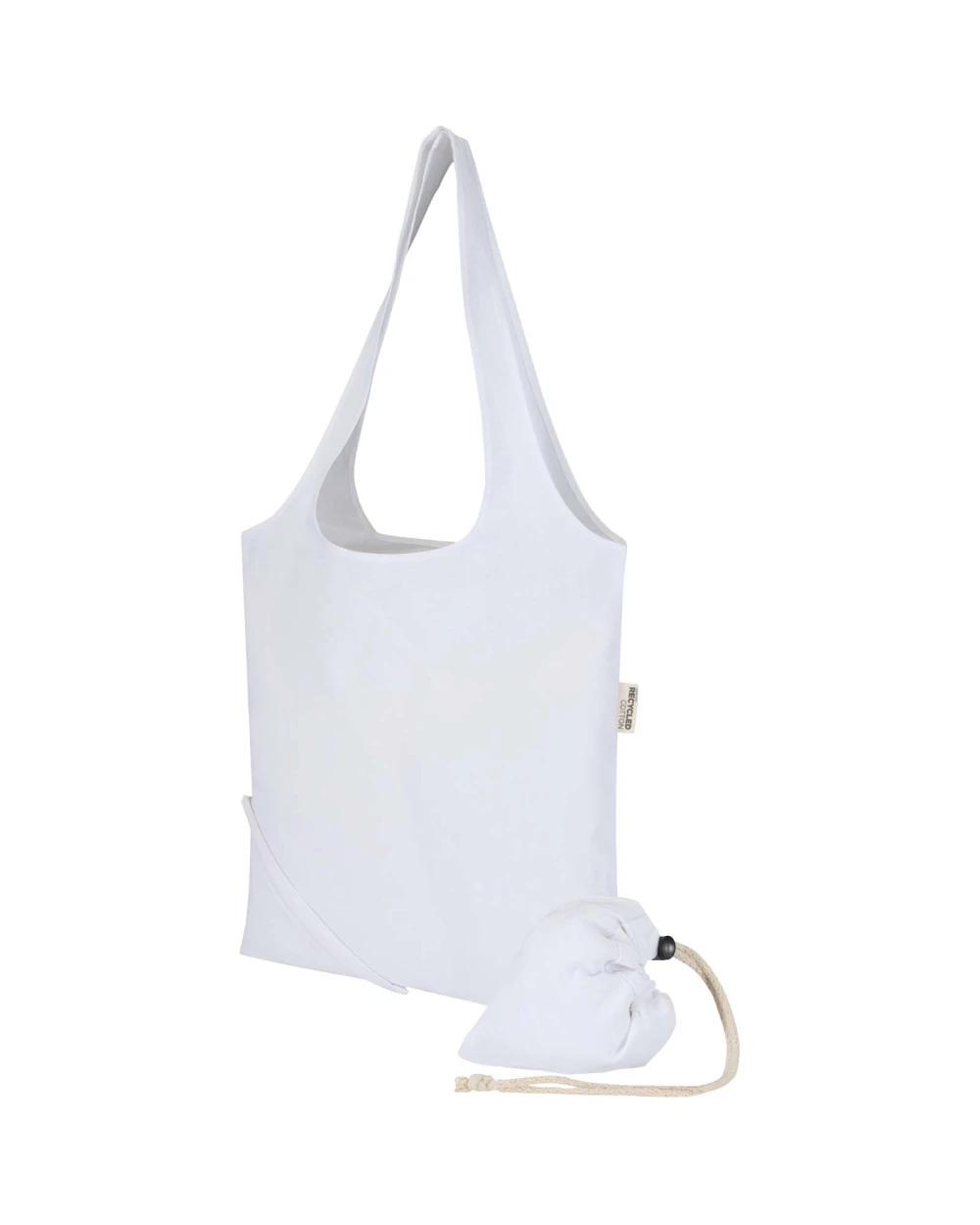 Tote bags personnalisable 4DO Sac fourre-tout pliable en coton recyclé GRS « Madras Blend » 140 g/m², 7 L