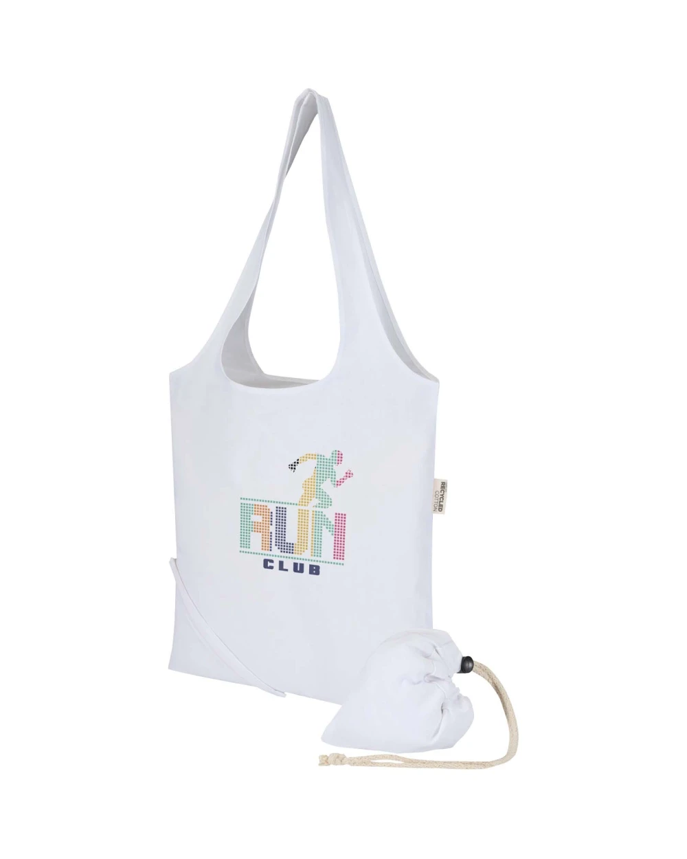 4DO Madras Blend 140 g/m², GRS-zertifizierte, faltbare Baumwoll Tragetasche, 7 l Tote Bags personalisierbar