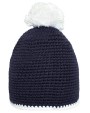 Mutsen MYRTLE BEACH Pompon Hat with Contrast Stripe voor bedrukking &amp; borduring