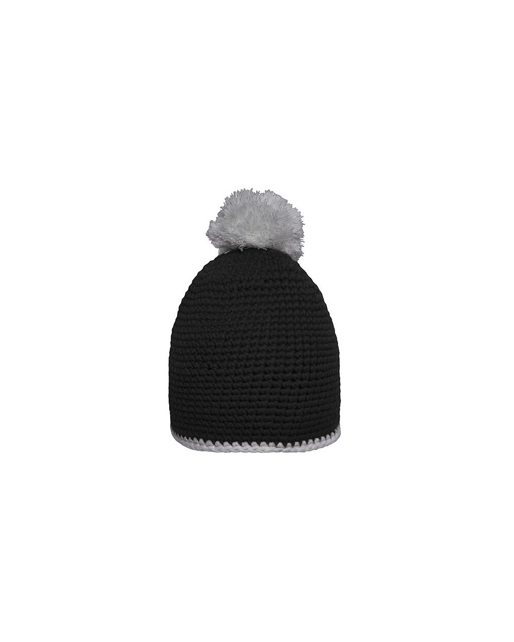Bonnets personnalisable MYRTLE BEACH Pompon Hat with Contrast Stripe