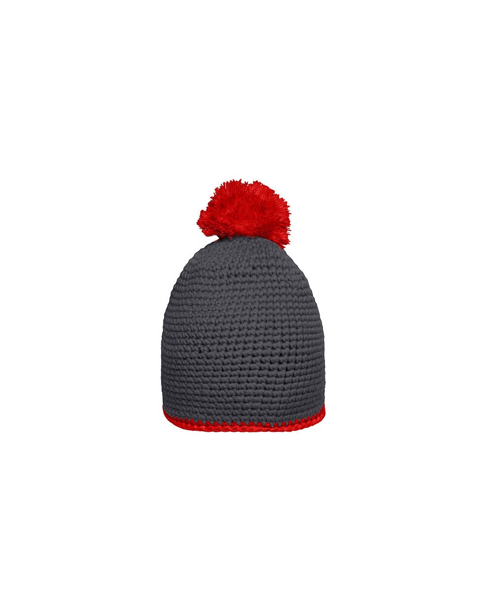 Bonnets personnalisable MYRTLE BEACH Pompon Hat with Contrast Stripe