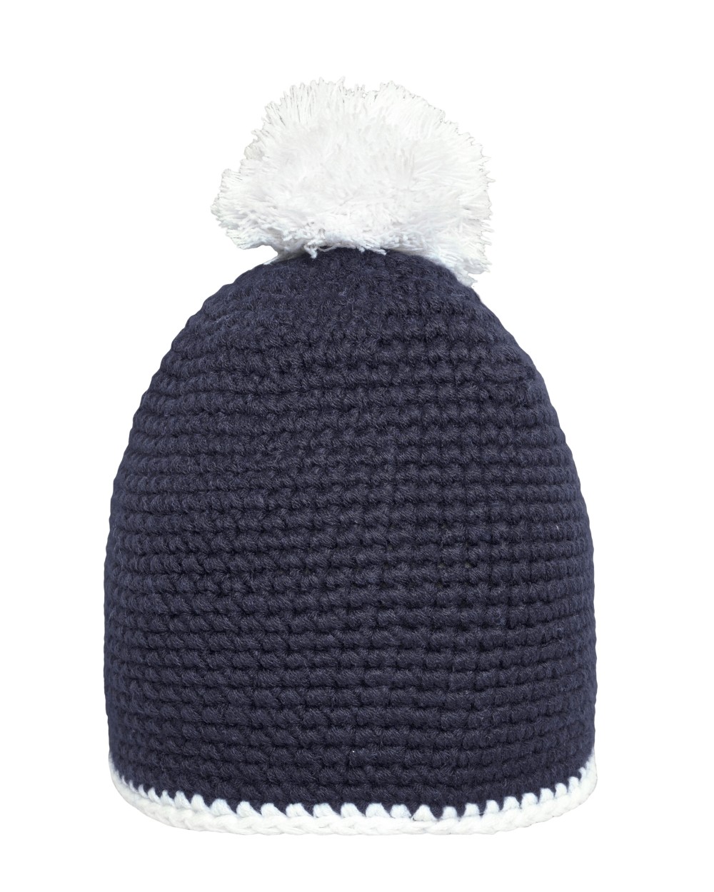 Mutsen MYRTLE BEACH Pompon Hat with Contrast Stripe voor bedrukking &amp; borduring