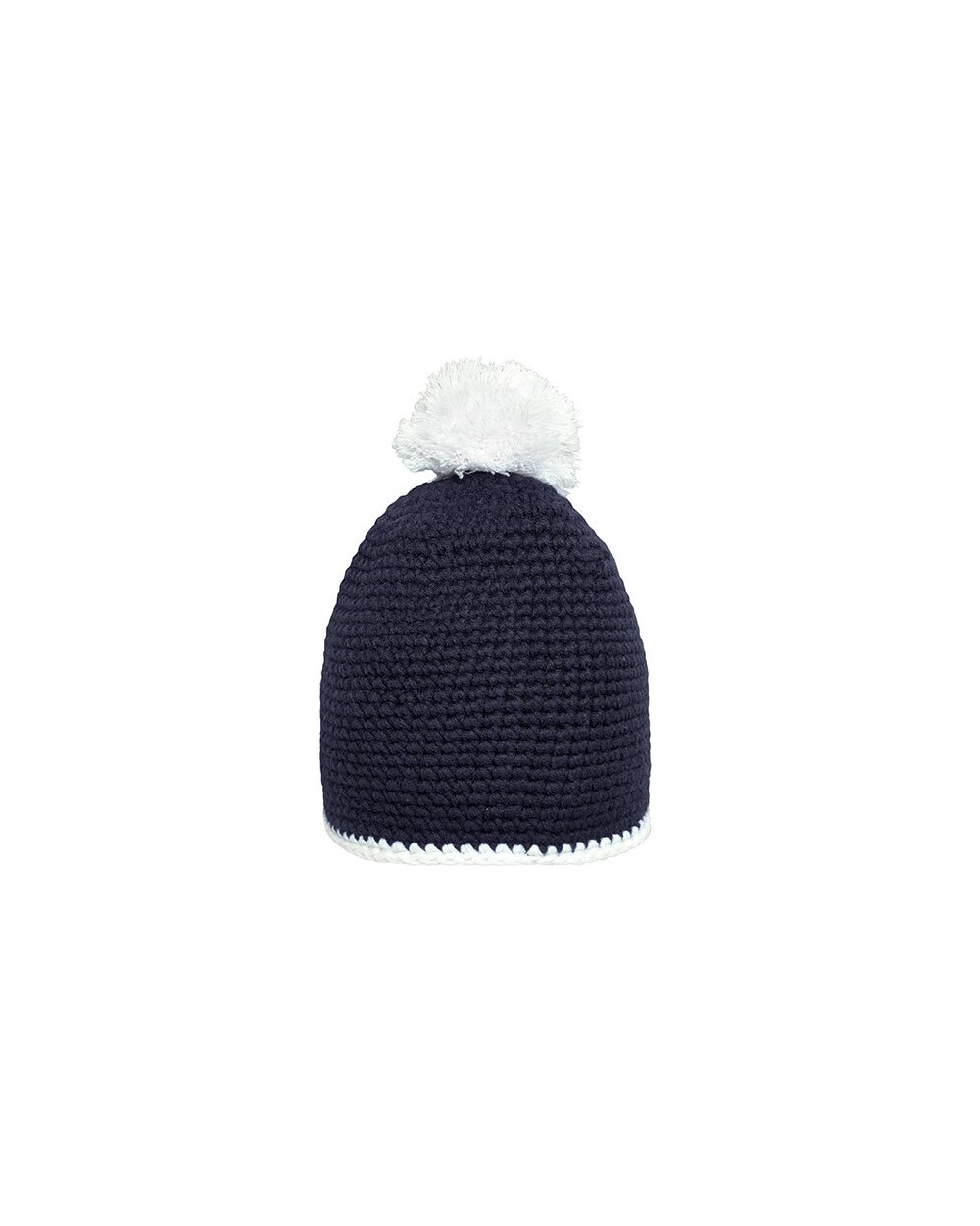 Bonnets personnalisable MYRTLE BEACH Pompon Hat with Contrast Stripe