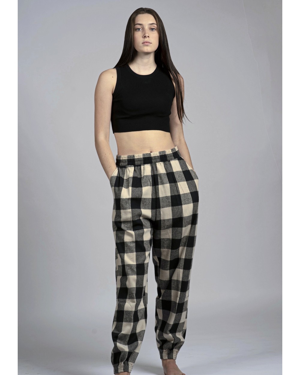 Broeken BURNSIDE Flannel Jogger Pant voor bedrukking &amp; borduring