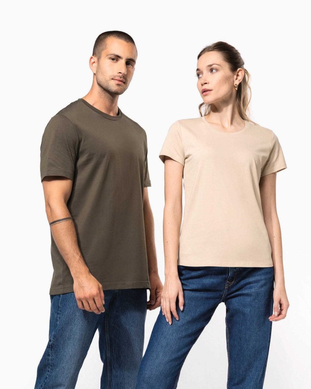 KARIBAN Herren rundhals-t-shirt T-Shirts personalisierbar
