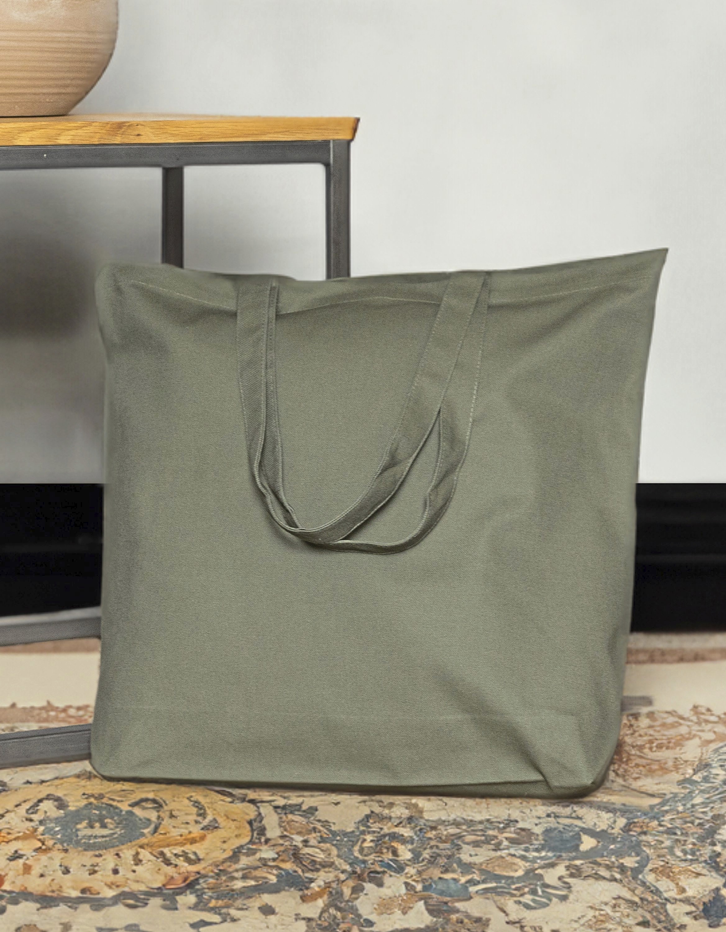 Sacs & Bagagerie personnalisable HALINK Organic Canvas Carrier Bag Medium Long Handle London 02
