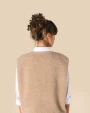SPASSO Ärmellose Sherpa-Jacke für Damen Polar Fleeces personalisierbar