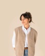 SPASSO Ärmellose Sherpa-Jacke für Damen Polar Fleeces personalisierbar