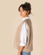 SPASSO Ärmellose Sherpa-Jacke für Damen Polar Fleeces personalisierbar