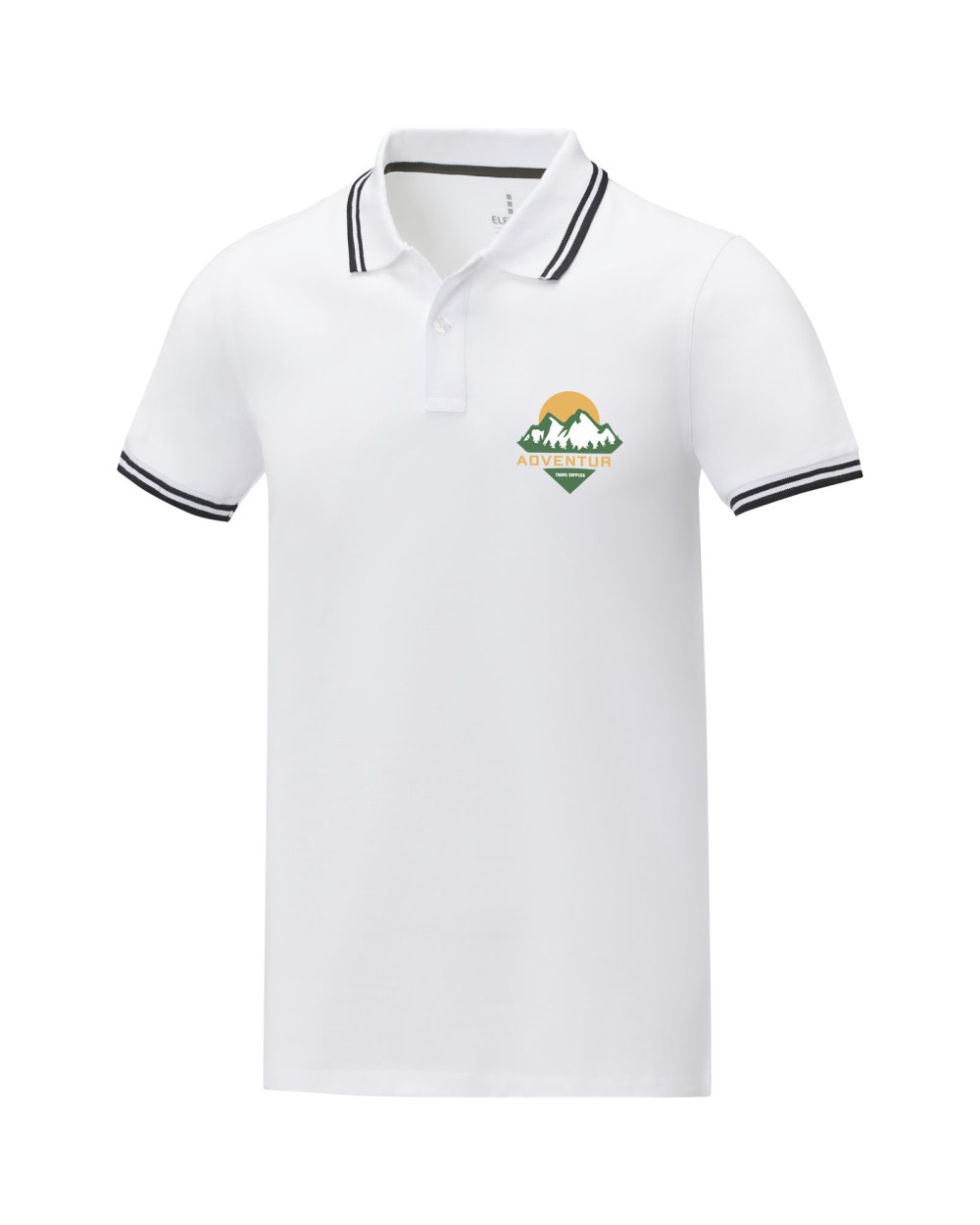 Polo's ELEVATE Amarago tipping herenpolo met korte mouwen voor bedrukking &amp; borduring