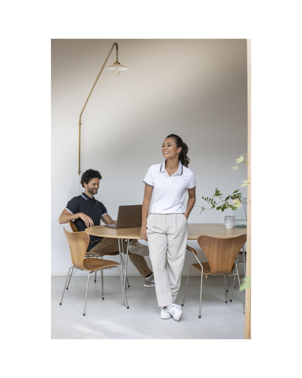 Polos personnalisable ELEVATE Polo tipping Amarago manches courtes homme