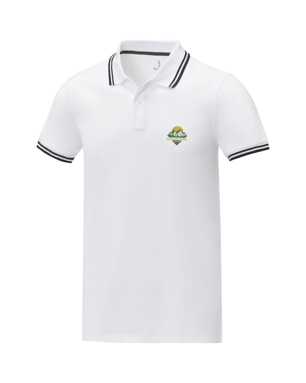 Polo's ELEVATE Amarago tipping herenpolo met korte mouwen voor bedrukking &amp; borduring