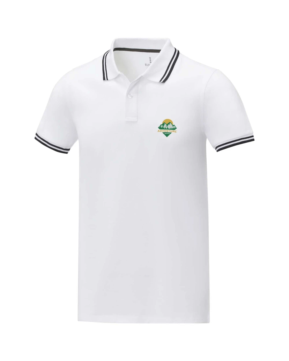 Polos personnalisable ELEVATE Polo tipping Amarago manches courtes homme