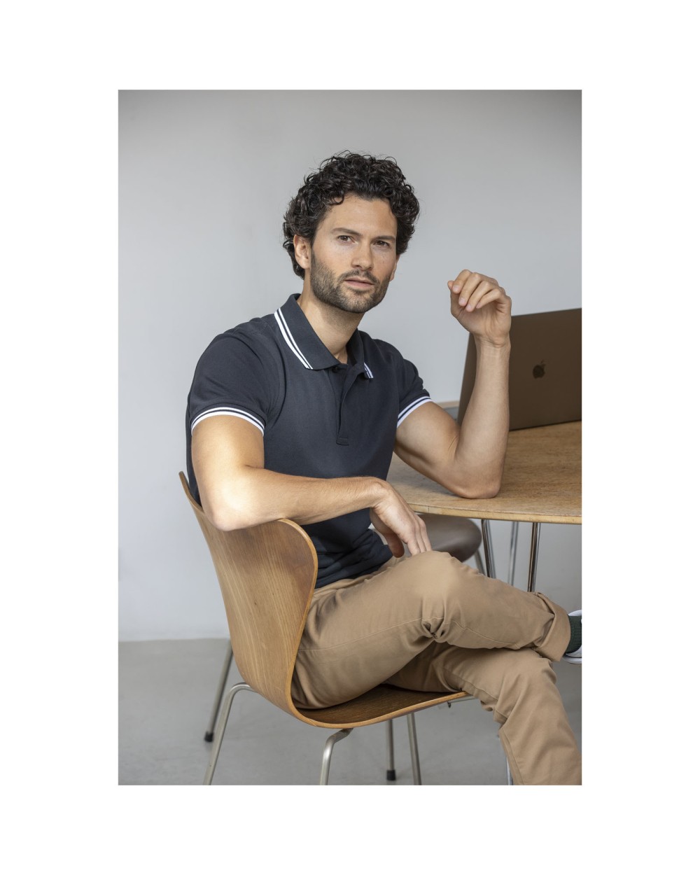 Polo's ELEVATE Amarago tipping herenpolo met korte mouwen voor bedrukking &amp; borduring